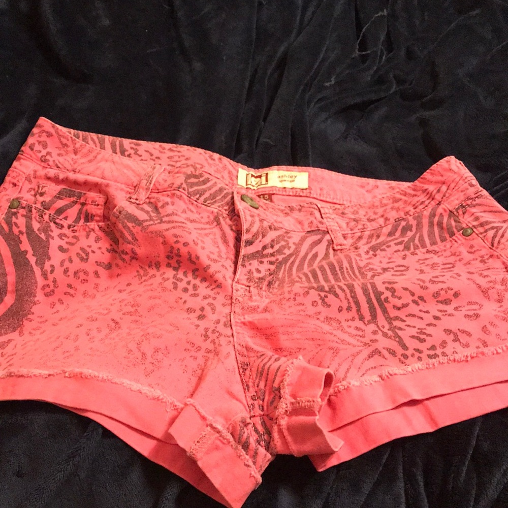 Quirky pink shorts.